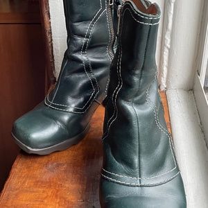 Fluevog Together Hi Nico boots, Petrol Blue  sz 7